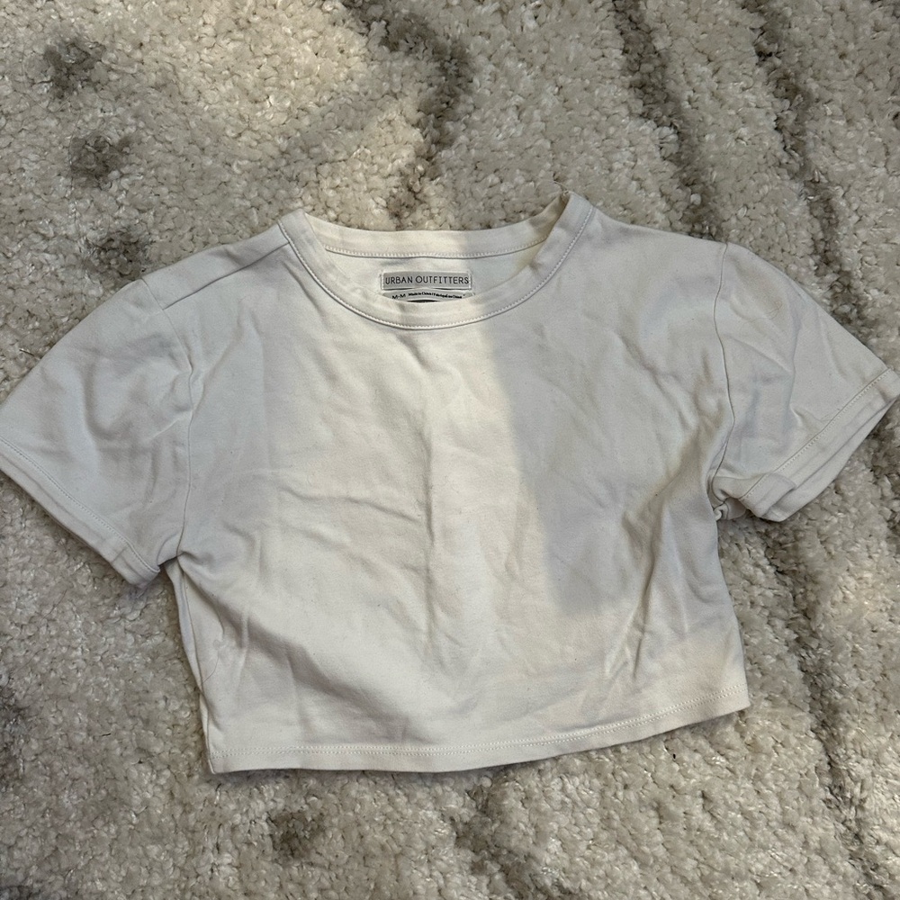 Urban Outfitters white cropped T-shirt